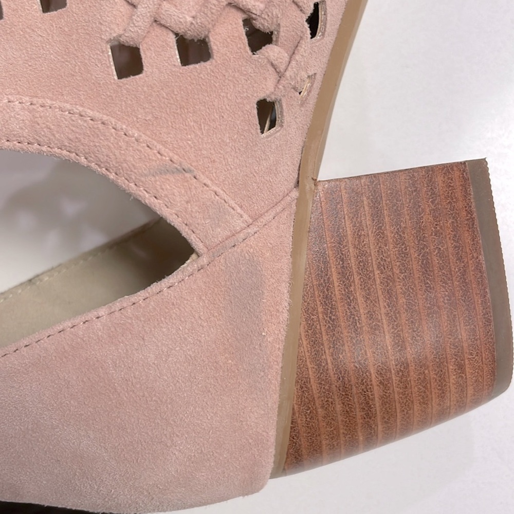 NEW！BP Perry Perforated D'Orsay Bootie Powered pink Suede Womens size - Picture 9 of 10